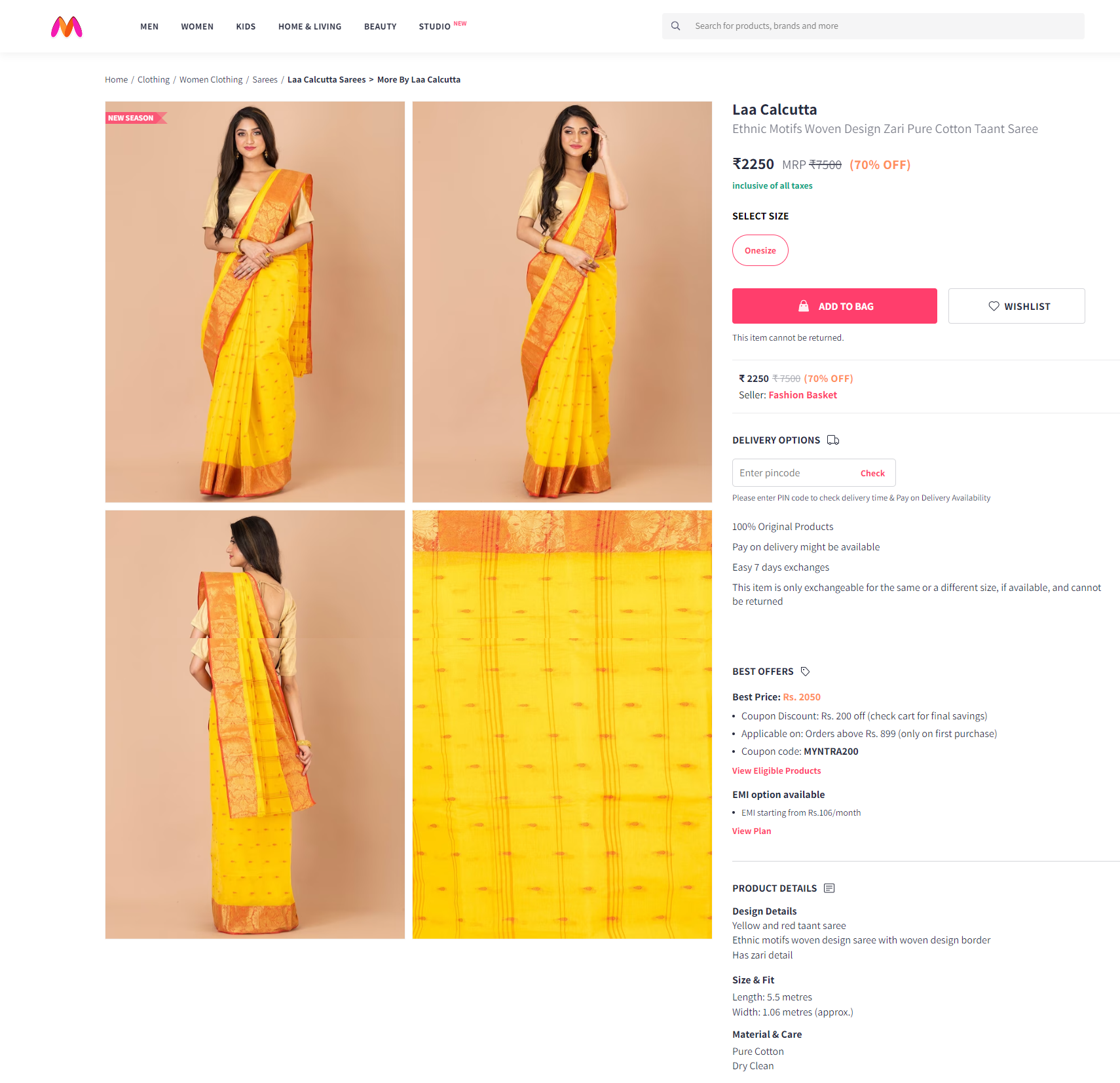 Myntra Approved photographer for ethnicwear shoot in kolkata
